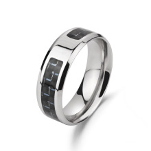 Fashion Jewelry Titanium Steel Rings Stainless Steel Ring Carbon Fiber Ring